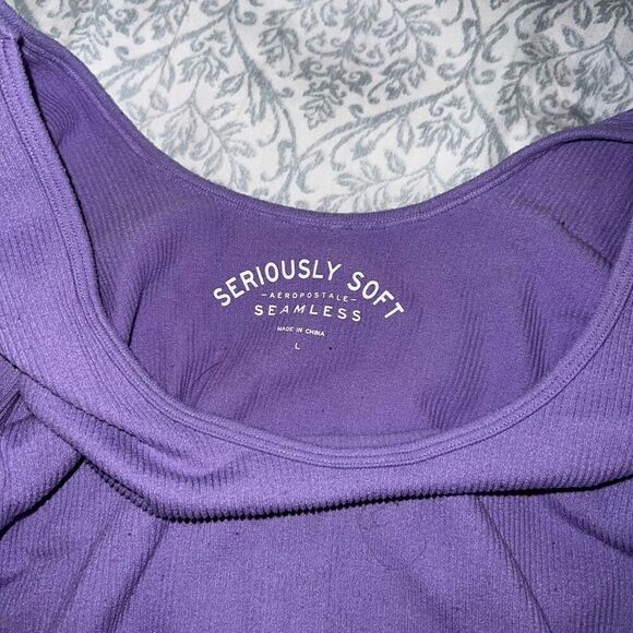 Aerie and Aeropostale Crop top bundle set one shoulder scoop neck seamless size - Picture 2 of 7